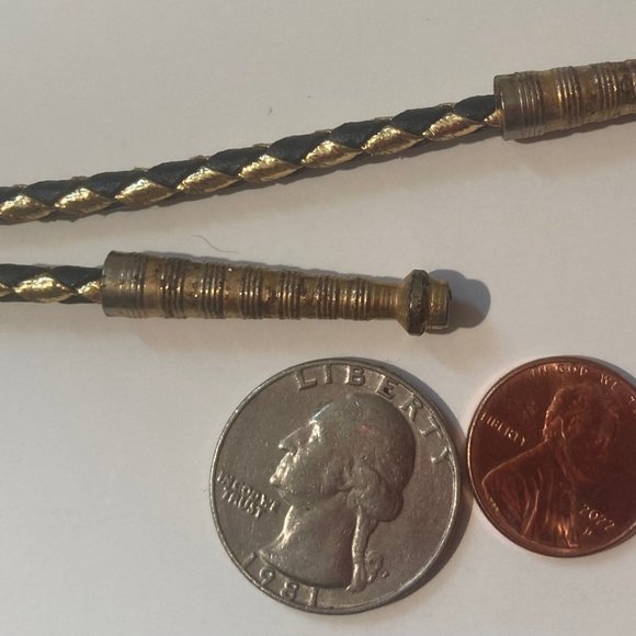 Vintage Metal Bolo Tie, Brass, Paternal Order Of Eagles, Club, Lodge, Nice Spark - Picture 4 of 6